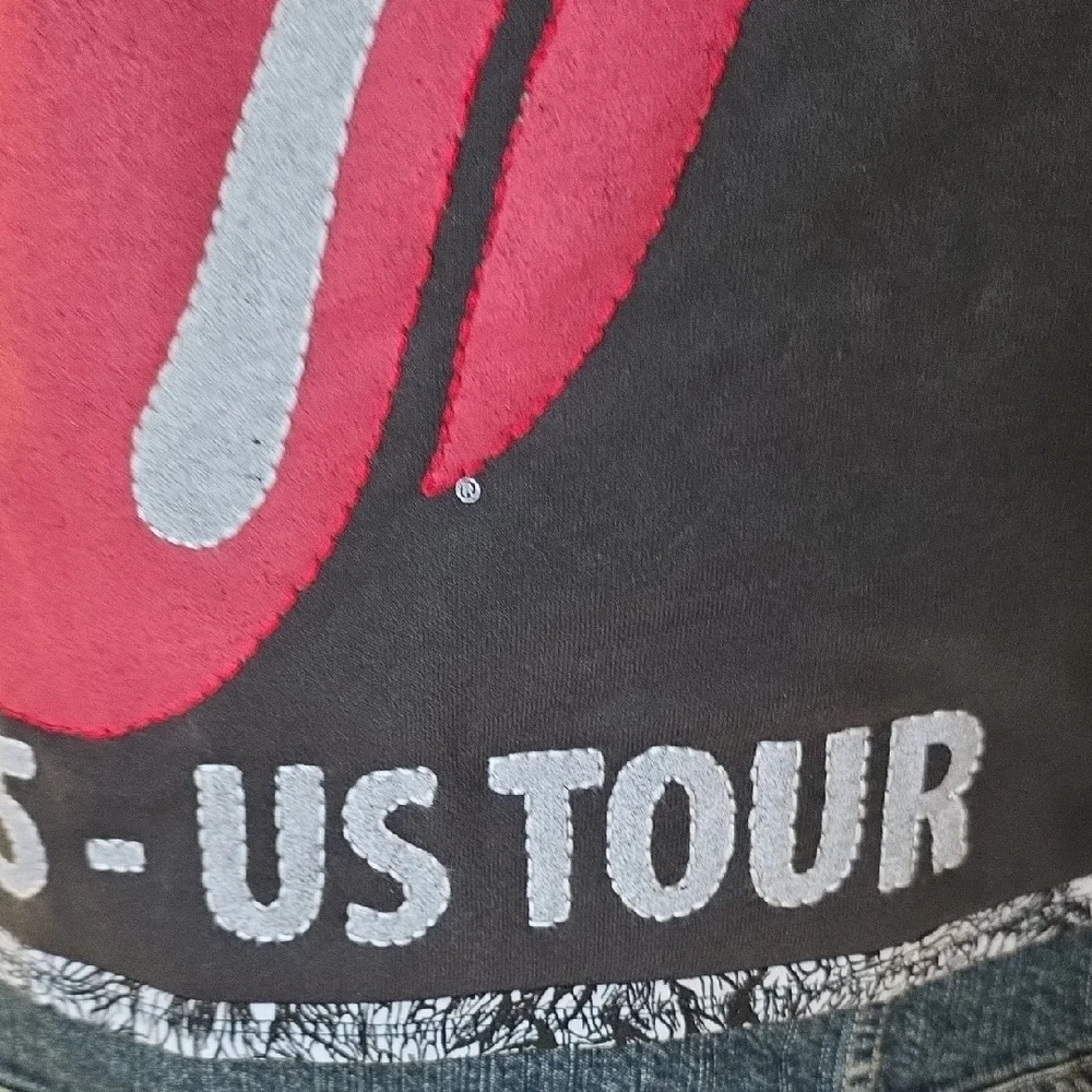 Upcyled Molly Made It Blue Jean Jacket with Iconic Rolling Stones Design - Picture 6 of 13